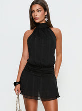 Maelis Backless Romper Black