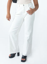Arlington Straight Leg Denim Jeans White