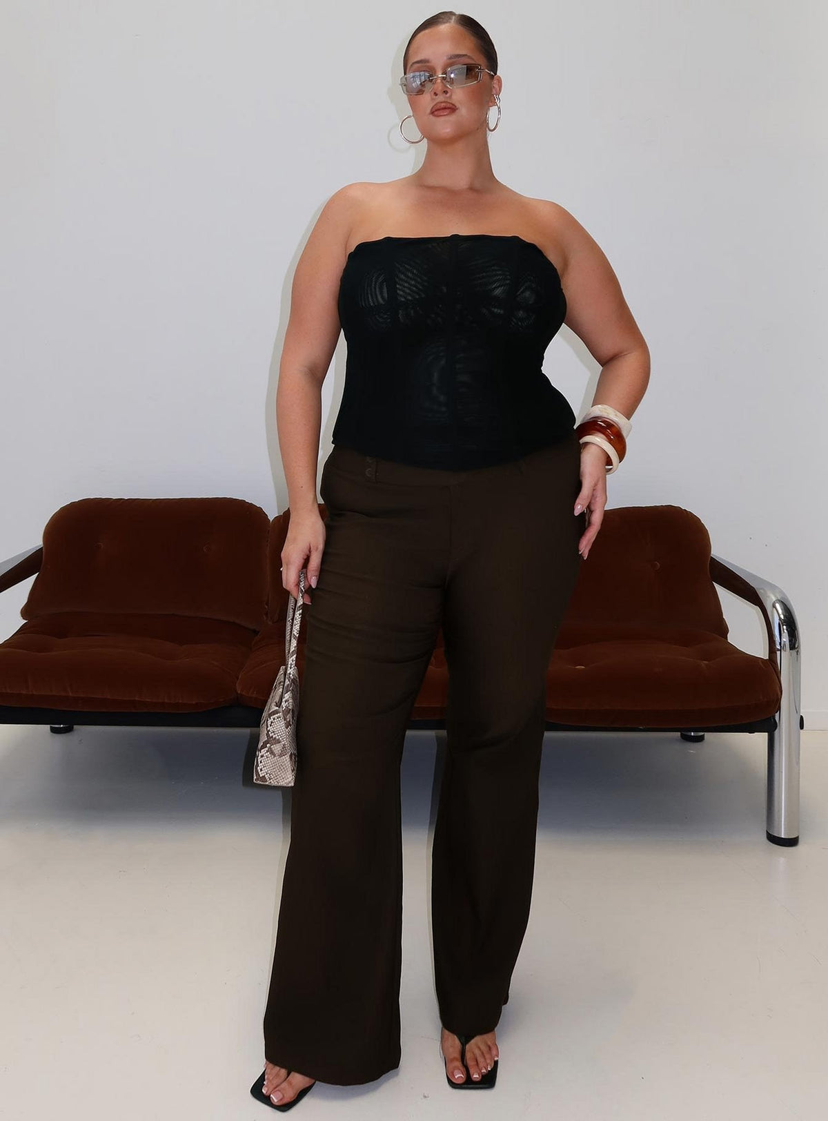 Kinkirk Flared Pants Chocolate Curve