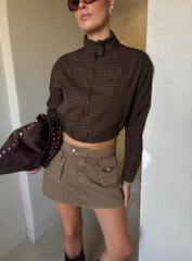 Tarza Cargo Mini Skirt Khaki