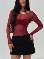 Duet Bodysuit Burgundy