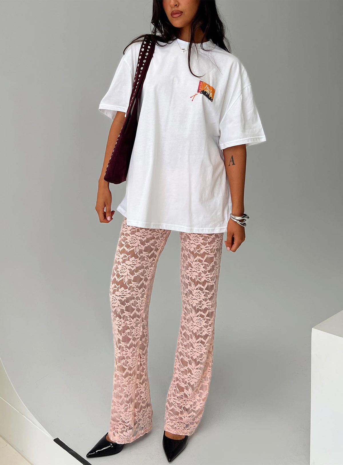 Peru Lace Pants Pink