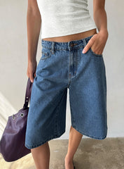 Kolumbia Low Rise Jort Mid Blue Wash