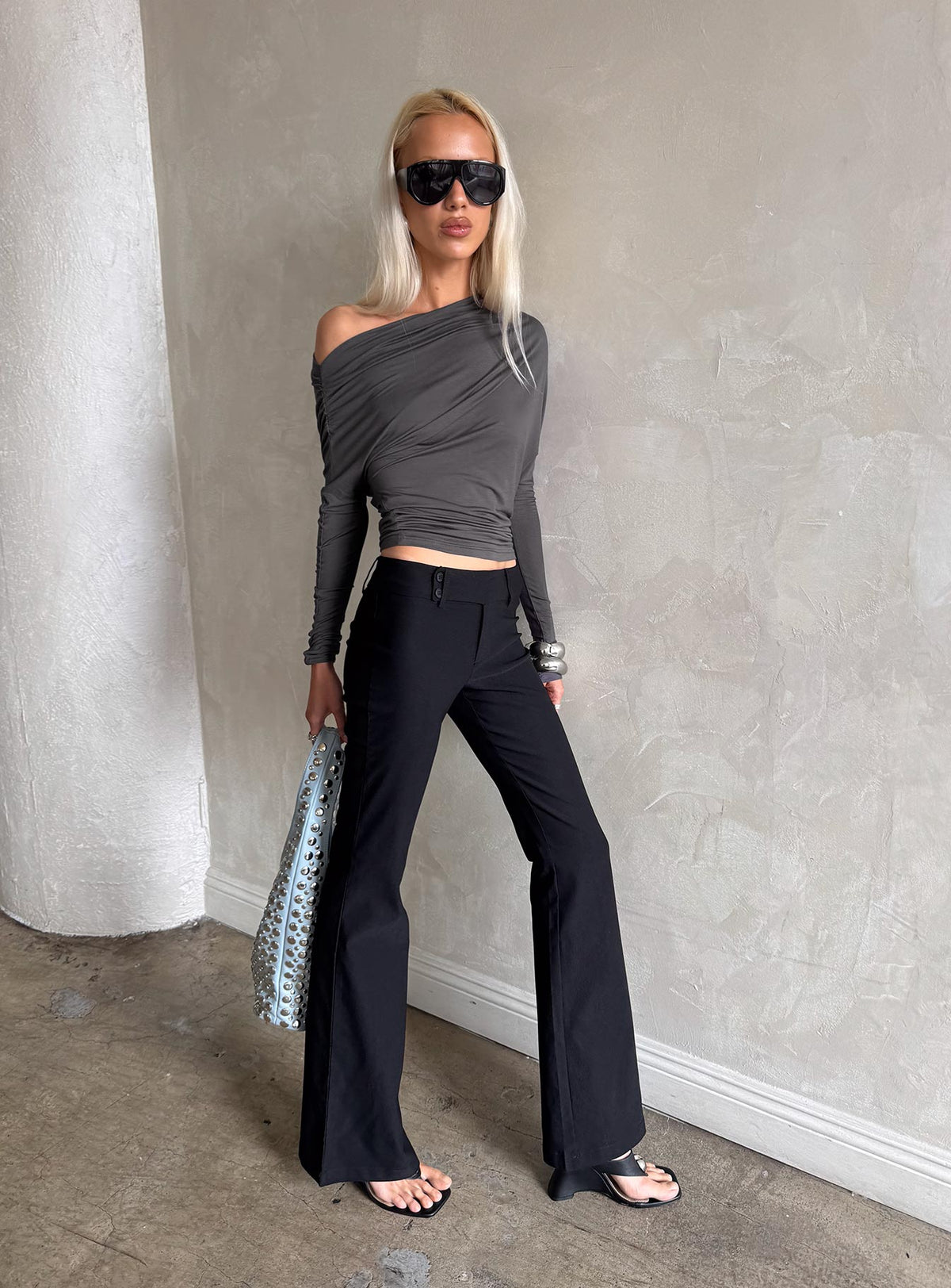 Kinkirk Flared Pants Black Petite