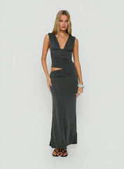 Evelen Thick Strap Maxi Dress Grey