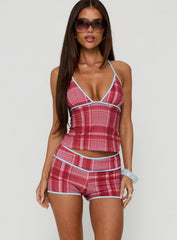 Leilanie Halter Micro Set Red Check