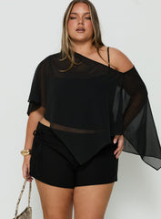 Senzo Wrap Shorts Black Curve