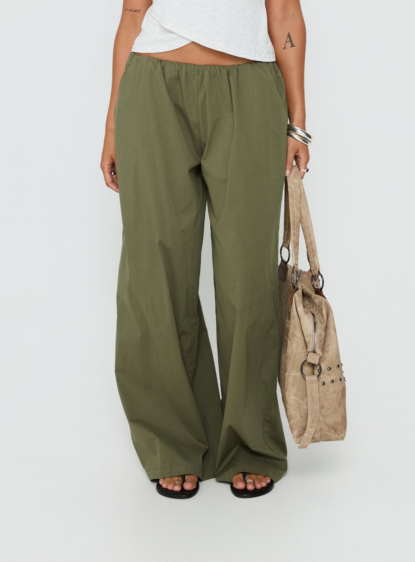 Lunea Concealed Waistband Pants Khaki