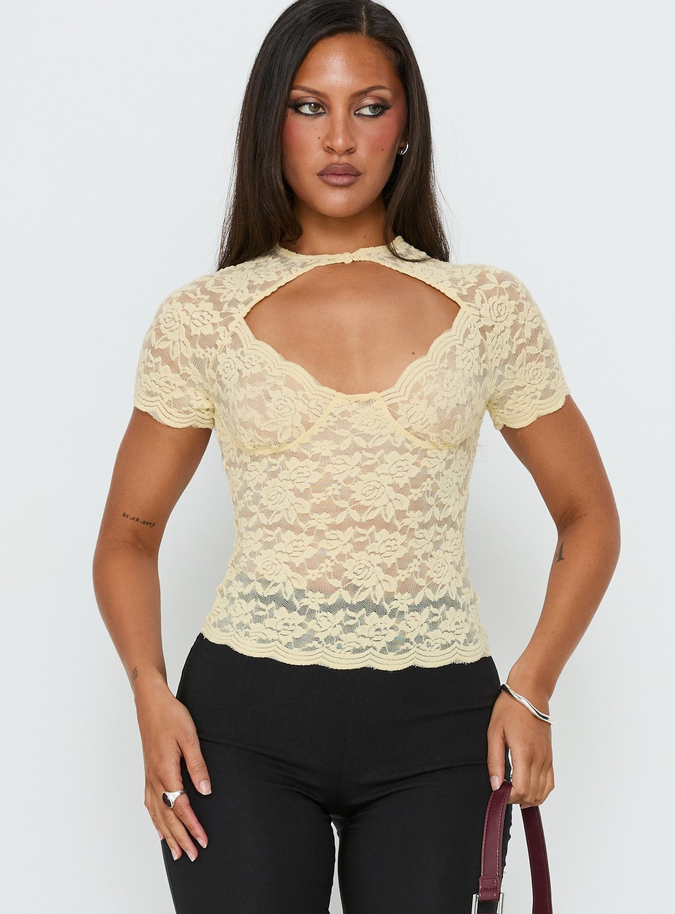 Giallo Lace Top Butter
