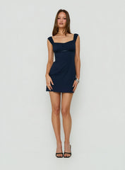 Garconne Textured Mini Dress Navy