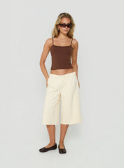 Sayllor Longline Sweat Shorts Cream