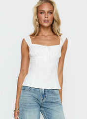 Garconne Textured Top White