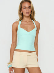 Sefina Bandage Halter Neck Top Aqua