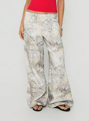 Kennah Wide Leg Sweat Pants Camo