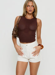 Take My Breath Denim Shorts White