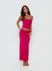 Jailon Twist Detail Halter Top Guava