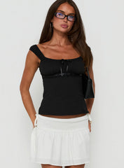 Garconne Textured Top Black