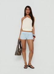 Fabriana Knit Shorts Blue