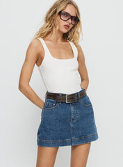 Gazelle Denim Skort Mid Wash Petite