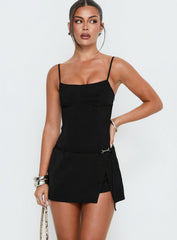 Piatta Wrap Romper Black