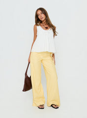 Silver Moon Pants Yellow Stripe
