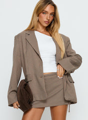 Deane Blazer Brown Check