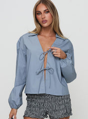 Rinon Long Sleeve Top Steel