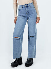 Thorne High Rise Straight Leg Jeans Denim