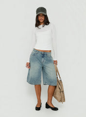 Kings Low Rise Jorts Vintage Mid Blue Wash