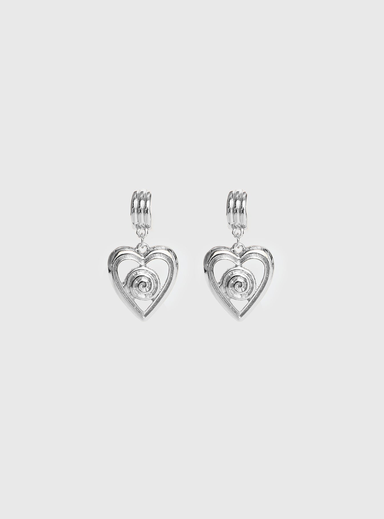 Giabella Heart Earrings Silver