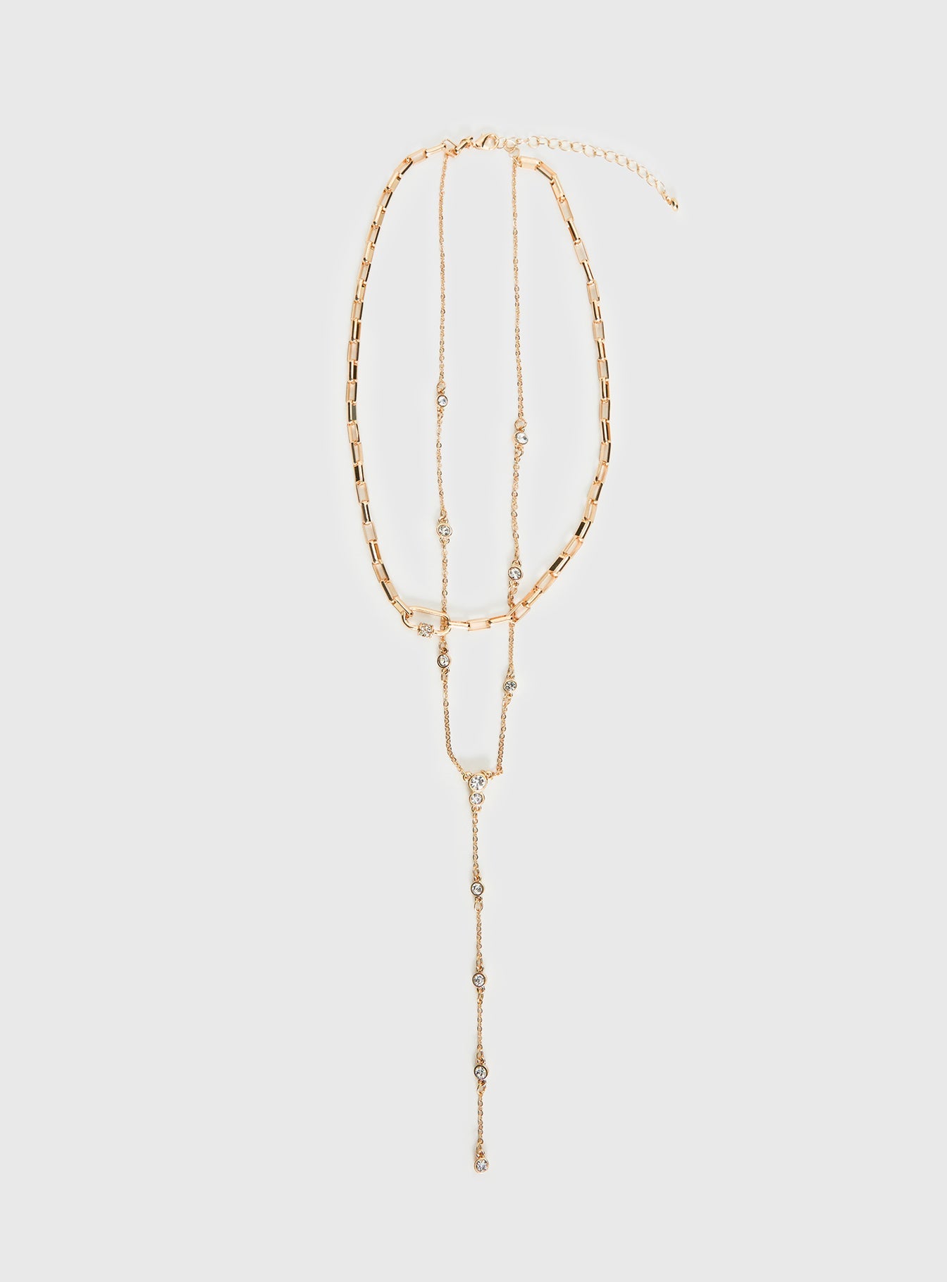 Jasenia Layered Y Necklace Gold