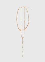 Jasenia Layered Y Necklace Gold