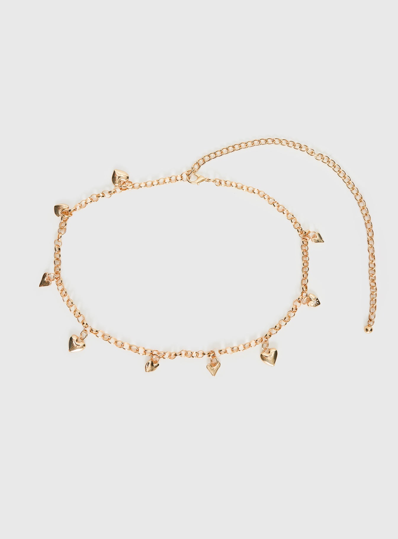 Forever Loved Heart Chain Belt Gold