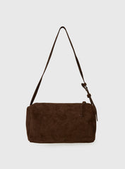 Beaming Brighter Faux Suede Shoulder Bag Chocolate