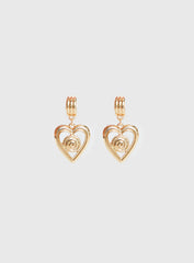 Giabella Heart Earrings Gold