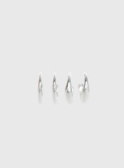 Lahna Hoop Earring Pack Silver