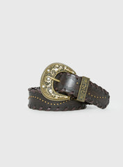 Jacklin Woven Belt Brown / Gold