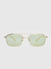 For The Plot Aviator Sunglasses Gold / Light Yellow