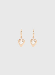 Live In Reality Heart Earrings Gold