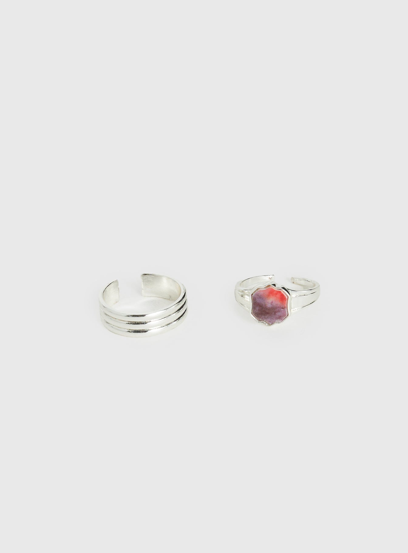 Ivonna Toe Ring Pack Silver