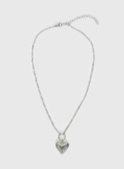 Honey Haze Stainless Silver Pendant Necklace Silver