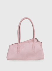 Hotshot Faux Suede Shoulder Bag Dusty Pink