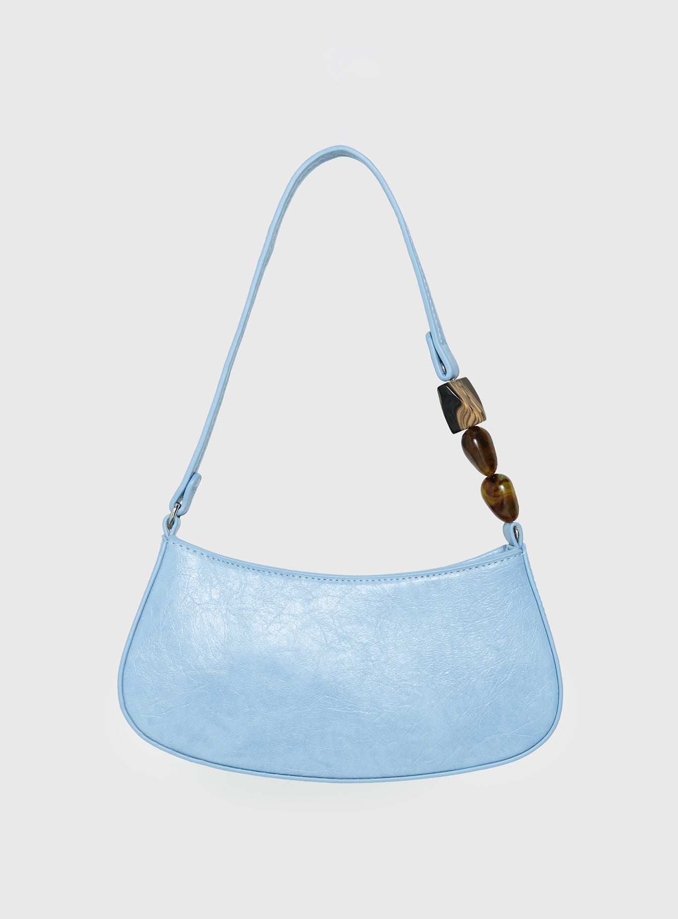 Contradiction Bead Detail Shoulder Bag Blue