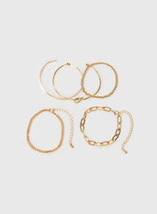 Over Here Bracelet Set Gold