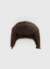 Woolfe Fluffy Hat Brown