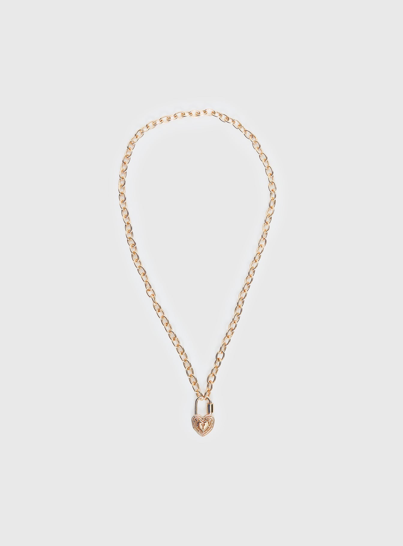 Sayge Lock Necklace Gold