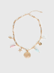 Solar Fever Charm Necklace Gold