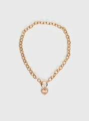 Darcee Heart Pendant Necklace Gold