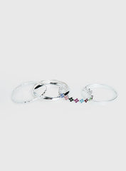 Blame Game Bracelet Set Silver