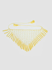 Lynnsey Beaded Tassel Wrap Belt Butter